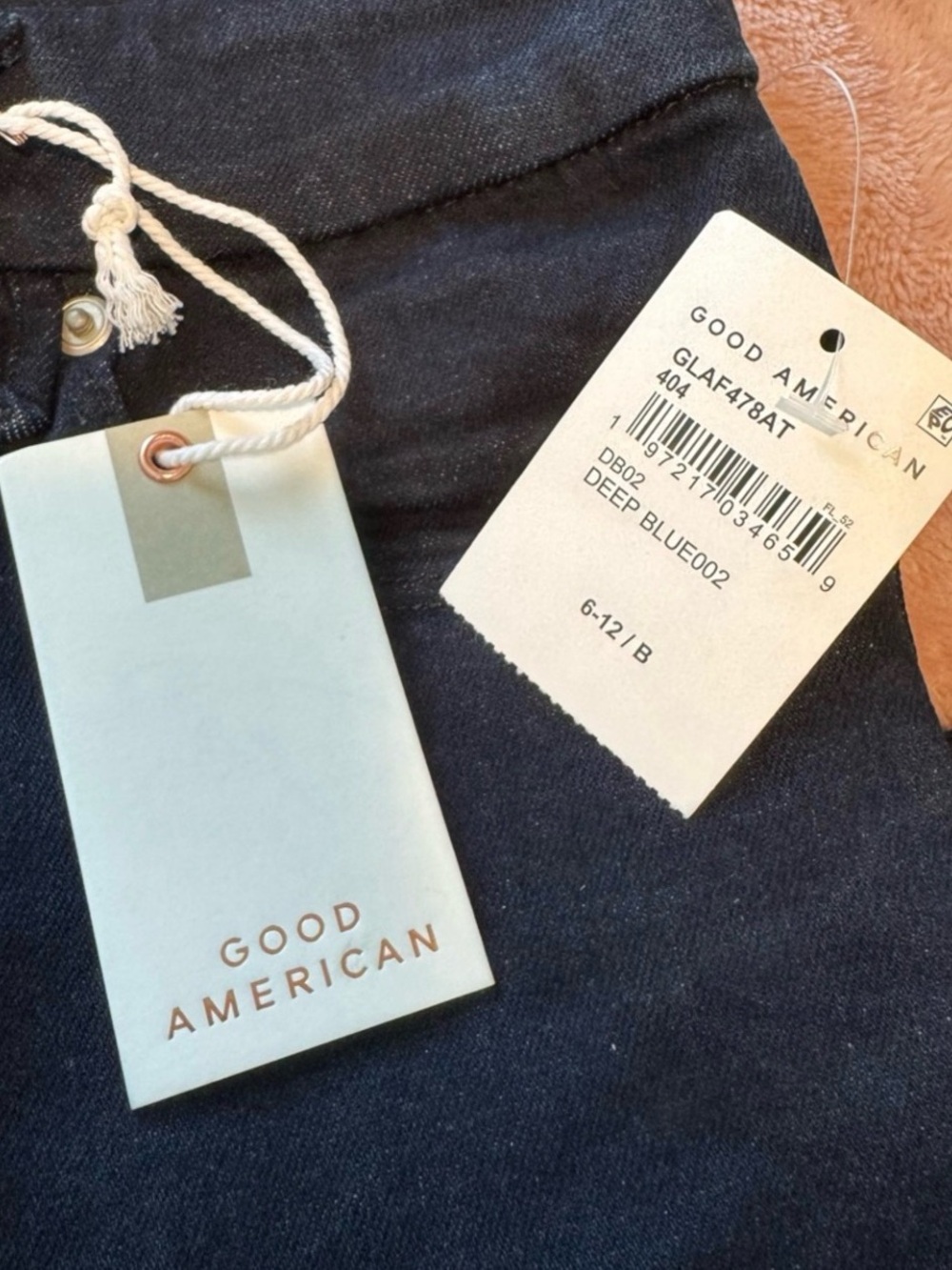 NWT Good American Dark Blue High Waisted Always Fit Good Leg Jeans Size 6-12 - Picture 12 of 14